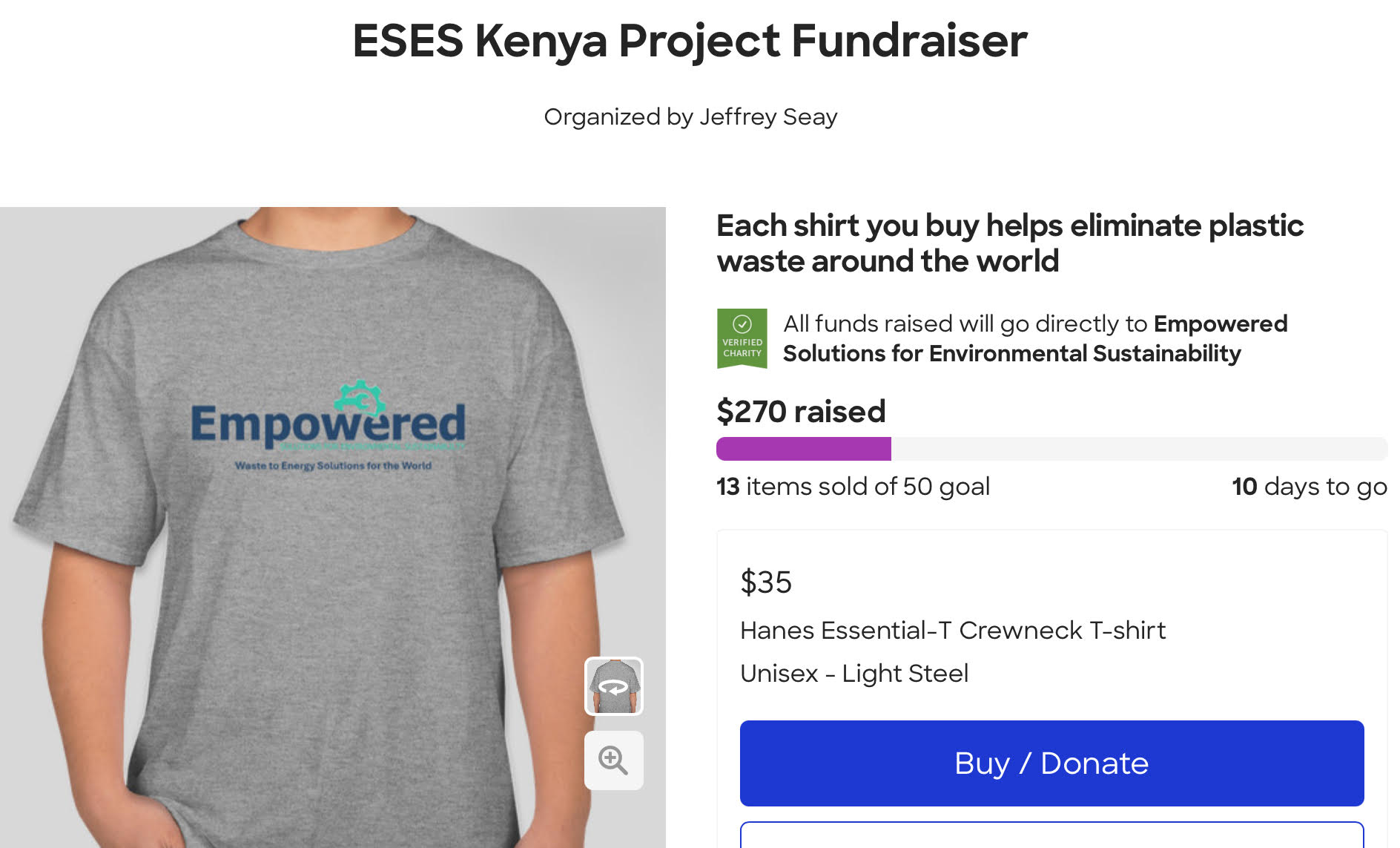 ESES launches limited time T-Shirt fundraiser!